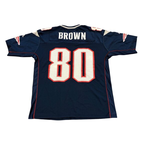 Vintage Y2k Adidas New England Patriots Troy Brown #80 NFL Jersey Men's Large - Picture 1 of 8